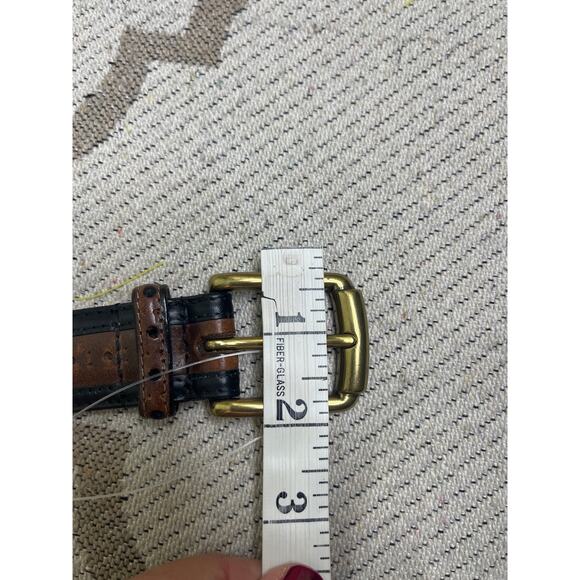 Johnston & Murphy cowhide dress belt- made in USA-black/brown, j280, size 34 - Picture 6 of 17